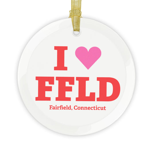 I Heart FFLD Glass Ornaments