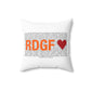 Ridgefield Love Spun Polyester Square Pillow