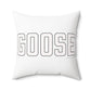 Goose Zip Code White & Black Spun Polyester Square Pillow