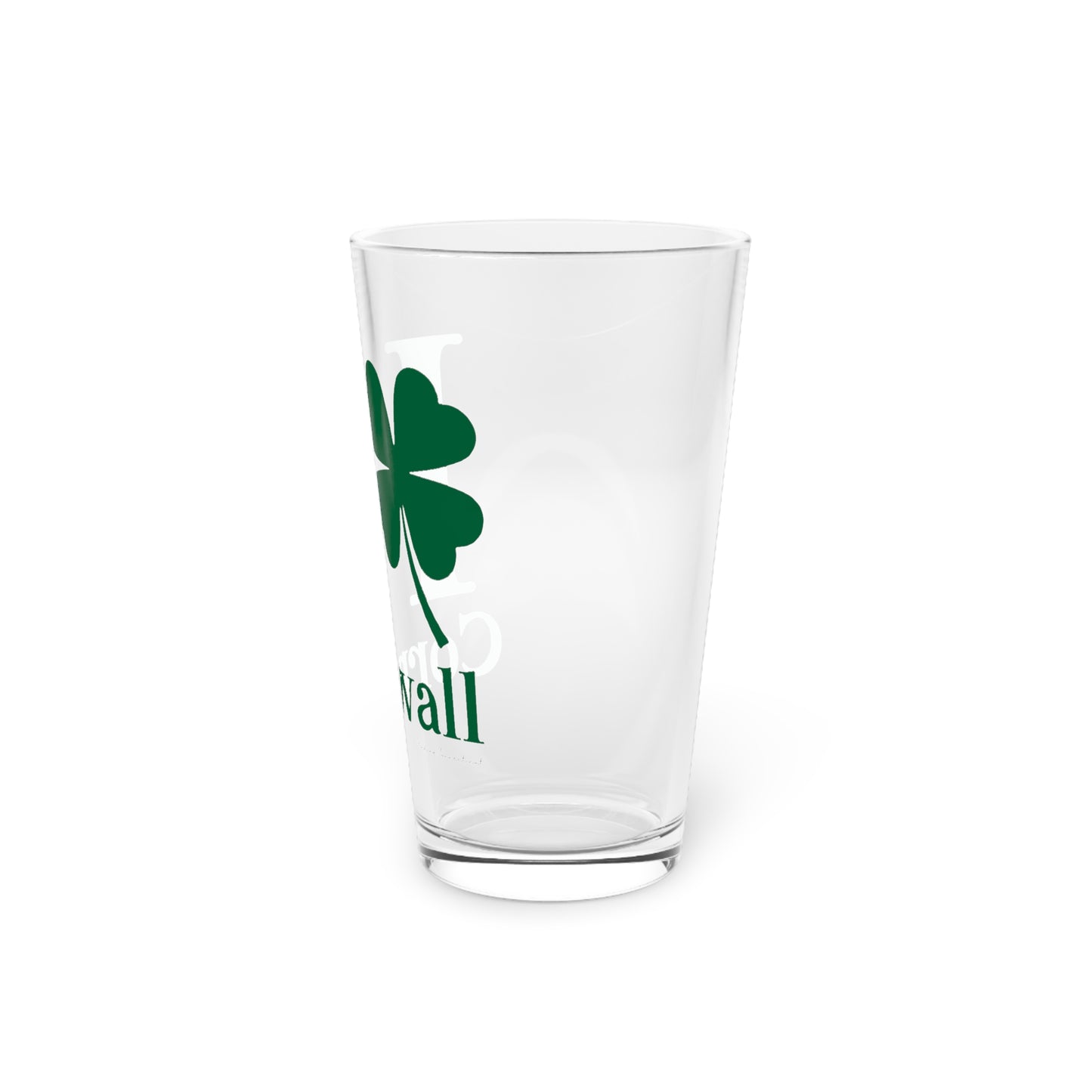 I Clover Cornwall Pint Glass, 16oz