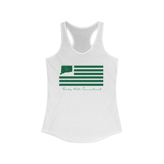 Rocky Hill Connecticut St Patrick’s Day Flag Women's Ideal Racerback Tank Top