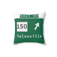 Vintage WCP Exit 65 Sign Spun Polyester Square Pillow