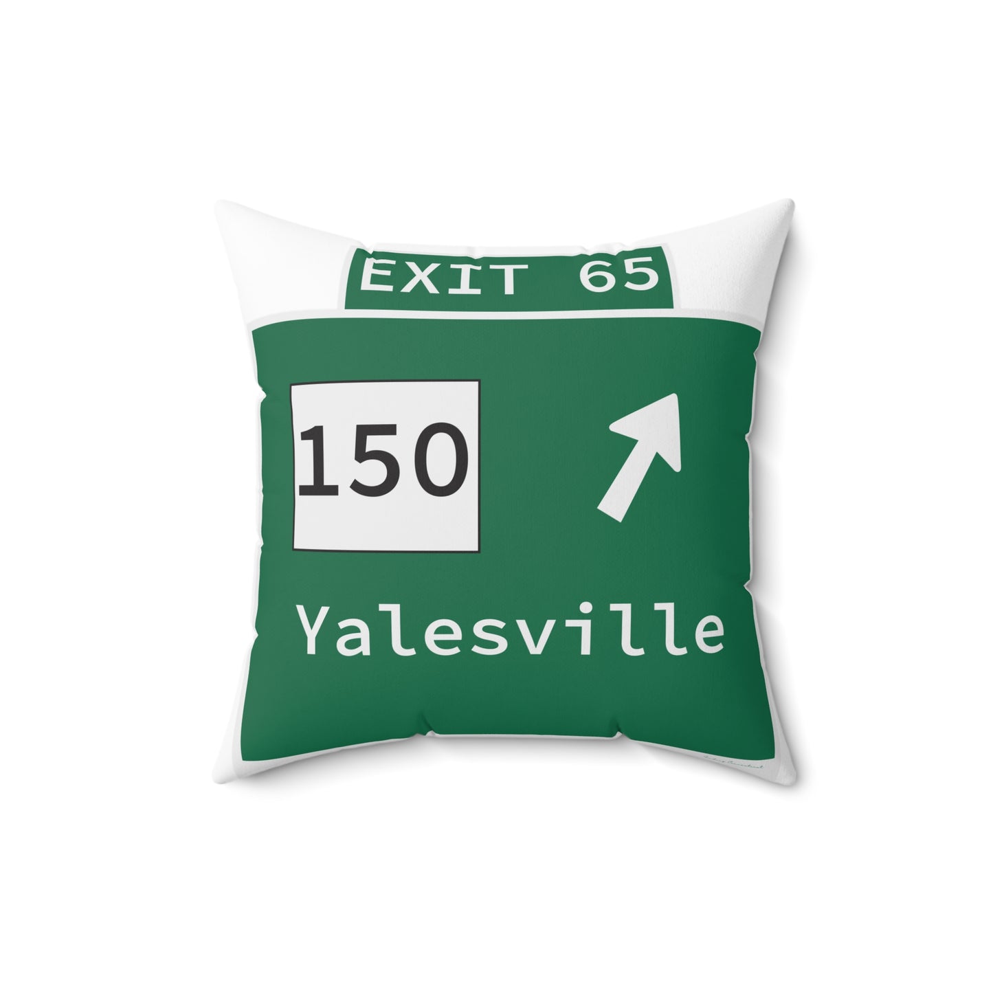 Vintage WCP Exit 65 Sign Spun Polyester Square Pillow