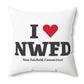 I Heart NWFD Spun Polyester Square Pillow