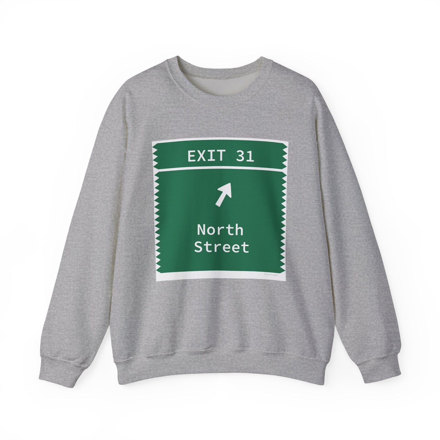 Vintage Merritt Parkway Exit 31 Sign Unisex Heavy Blend™ Crewneck Sweatshirt