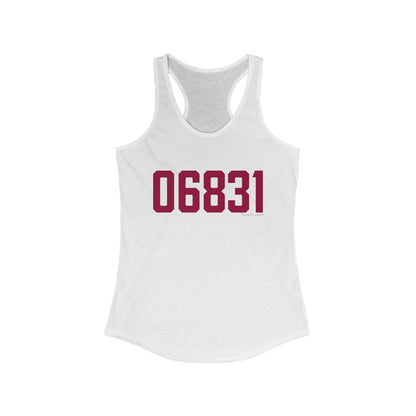 06831 - Greenwich Connecticut Zip Code Women's Ideal Racerback Tank Top