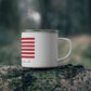 Cheshire Connecticut Flag Enamel Camping Mug