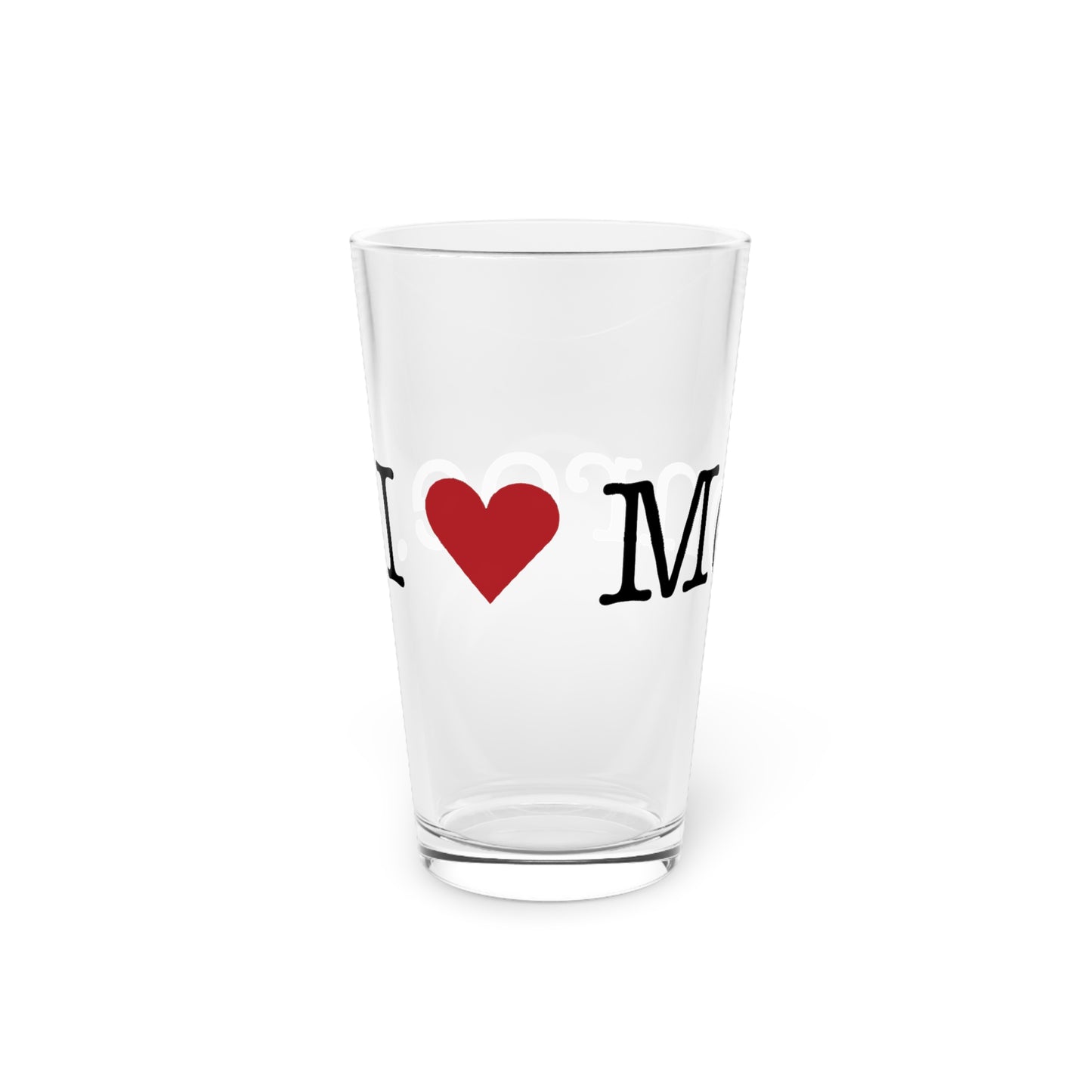 I Heart Monroe. Pint Glass, 16oz