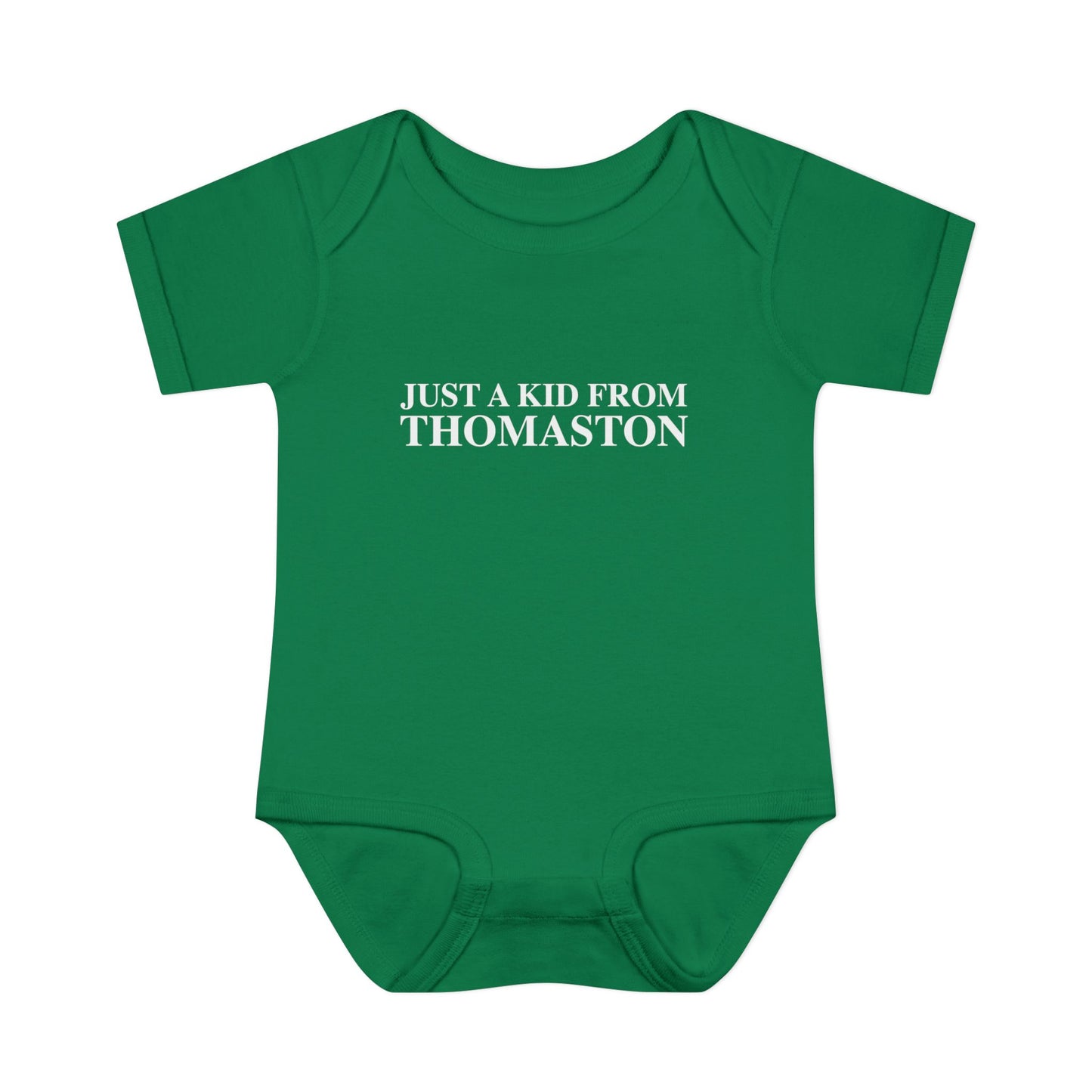 Just a kid from Thomaston Infant Baby Rib Bodysuit