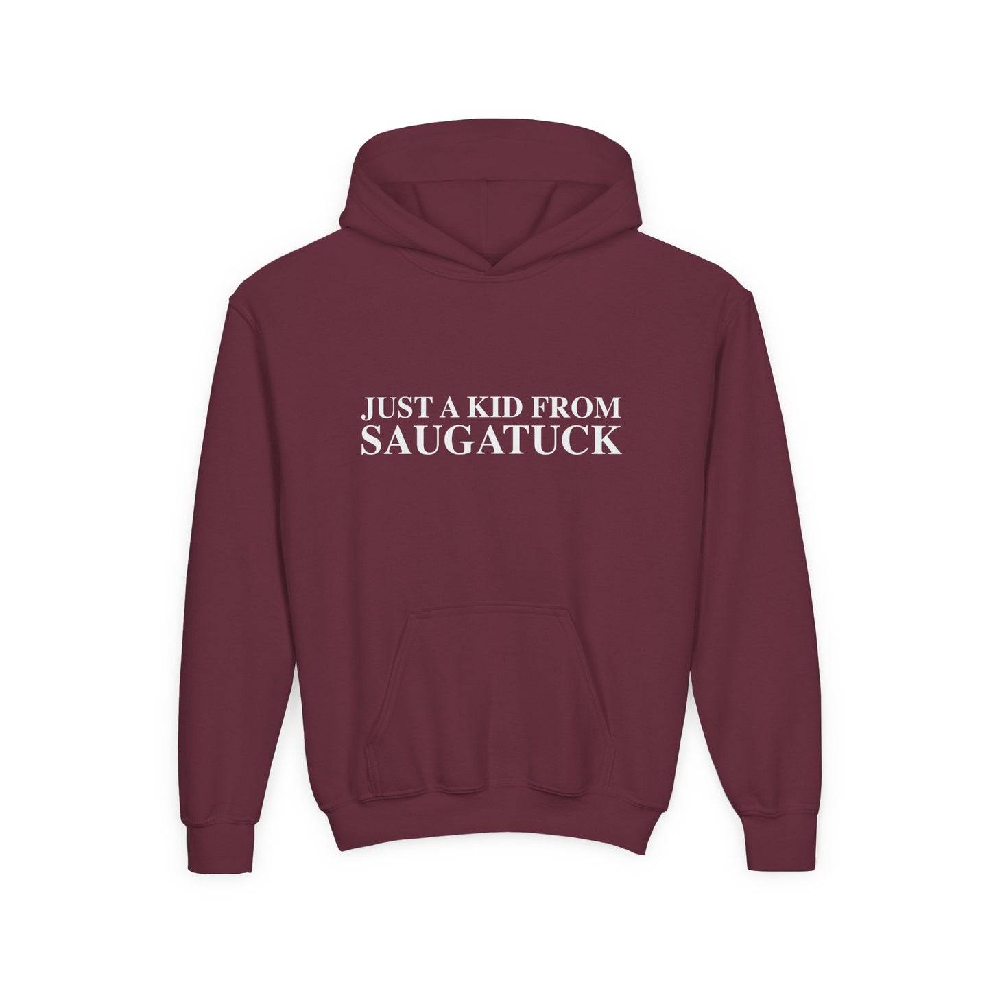Just a kid from Saugatuck Youth Heavy Blend Hooded Sweatshirt