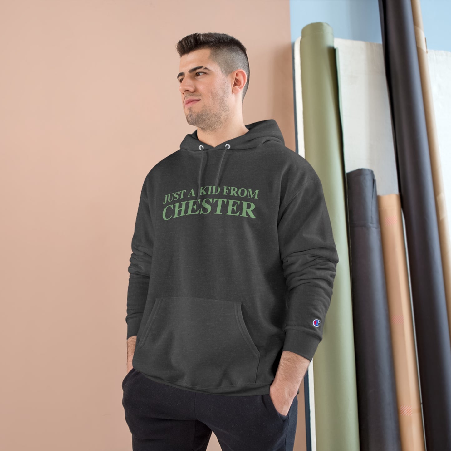 Just a kid from Chester Champion Hoodie