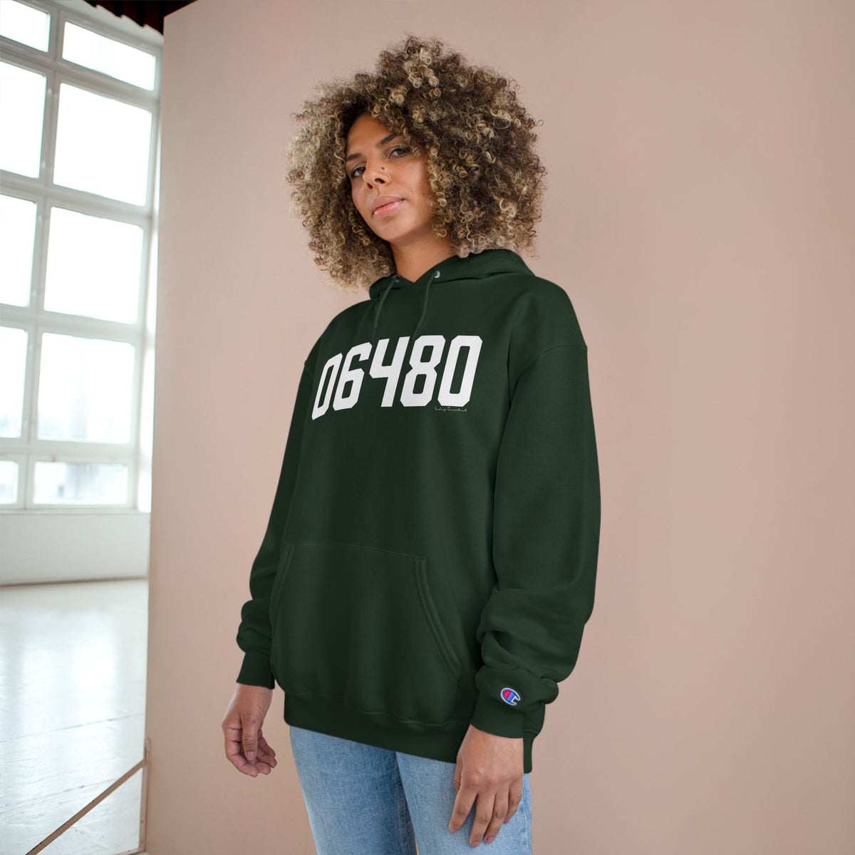 06480 Portland CT Zip Code Champion Hoodie