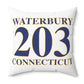Waterbury 203 Connecticut Polyester Square Pillow