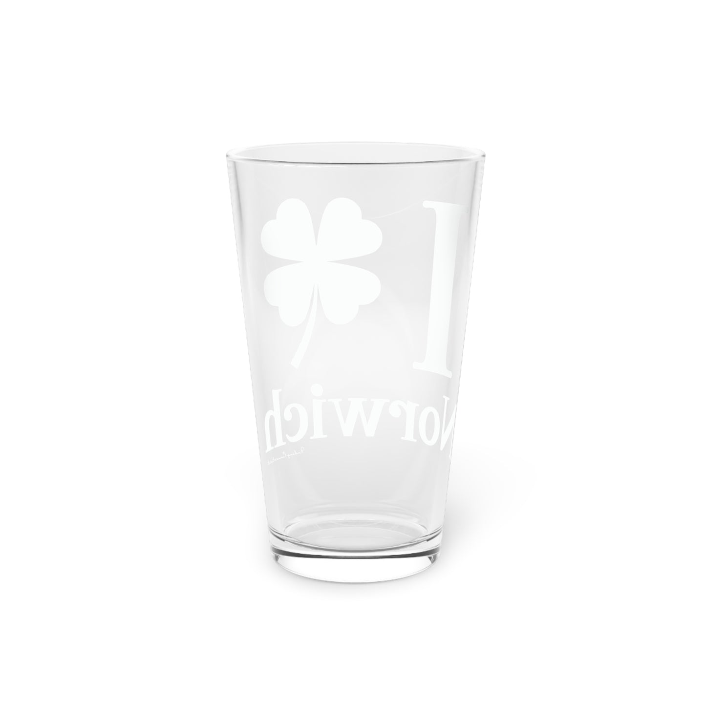 I Clover Norwich Pint Glass, 16oz