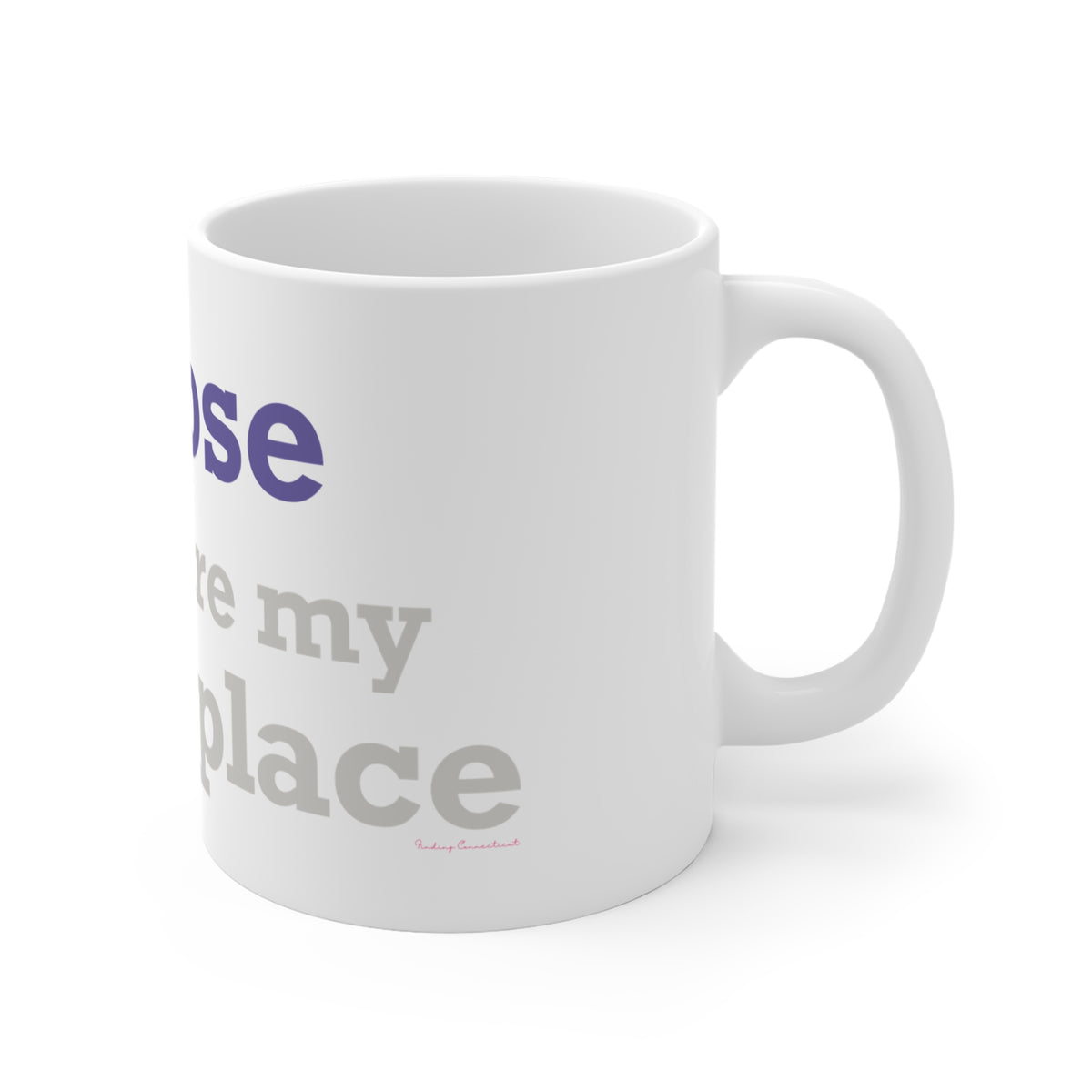 Goose Shows Are My Happy Place - Gray & Purple Mug 11oz