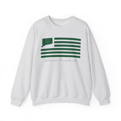 Lebanon Connecticut St. Patrick’s Day Flag Unisex Heavy Blend™ Crewneck Sweatshirt