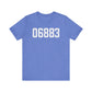 06883 Weston CT Zip Code Unisex Jersey Short Sleeve T-Shirt