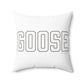 Goose Zip Code White & Black Spun Polyester Square Pillow