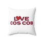 Love Cos Cob Spun Polyester Square Pillow