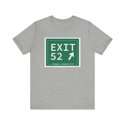 Vintage Exit 52  Merritt Parkway Sign Unisex Jersey Short Sleeve T-Shirt