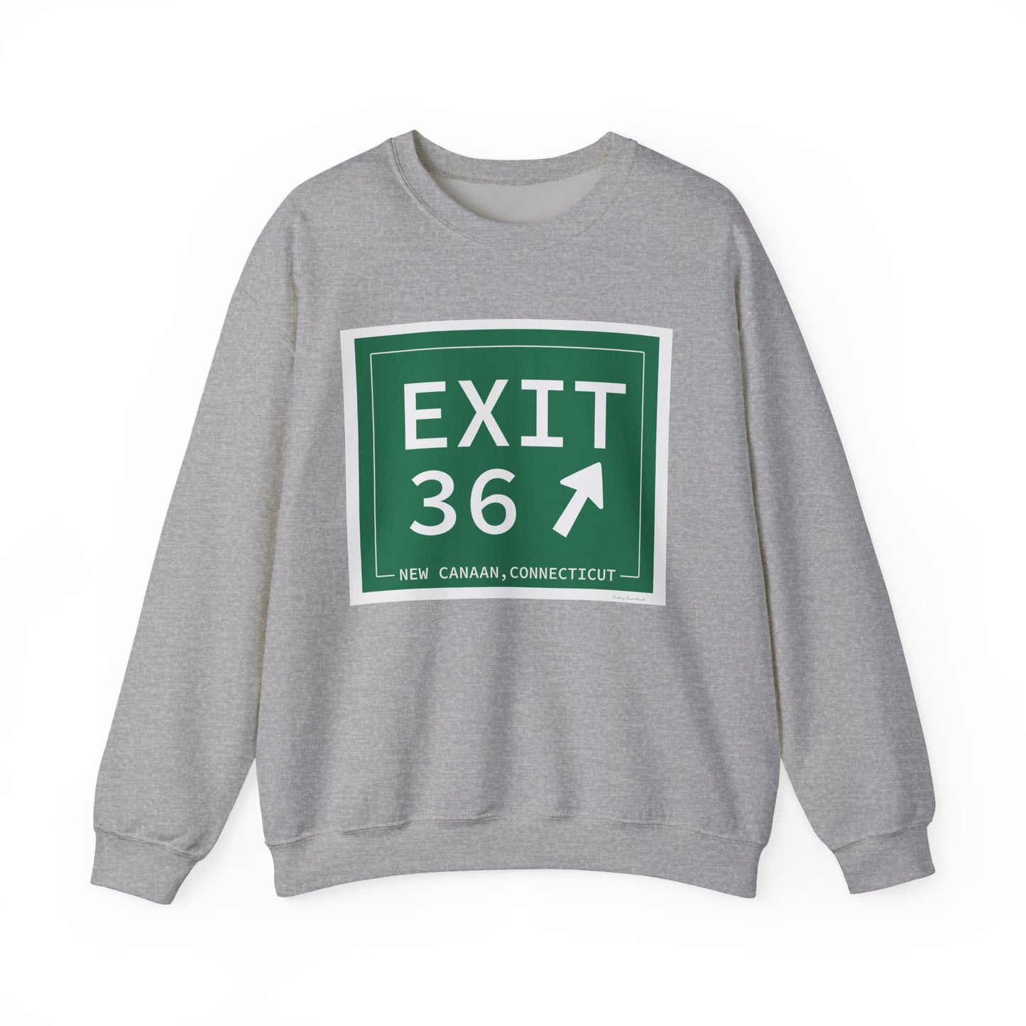 Vintage Exit 36 Merritt Parkway Sign Unisex Heavy Blend™ Crewneck Sweatshirt
