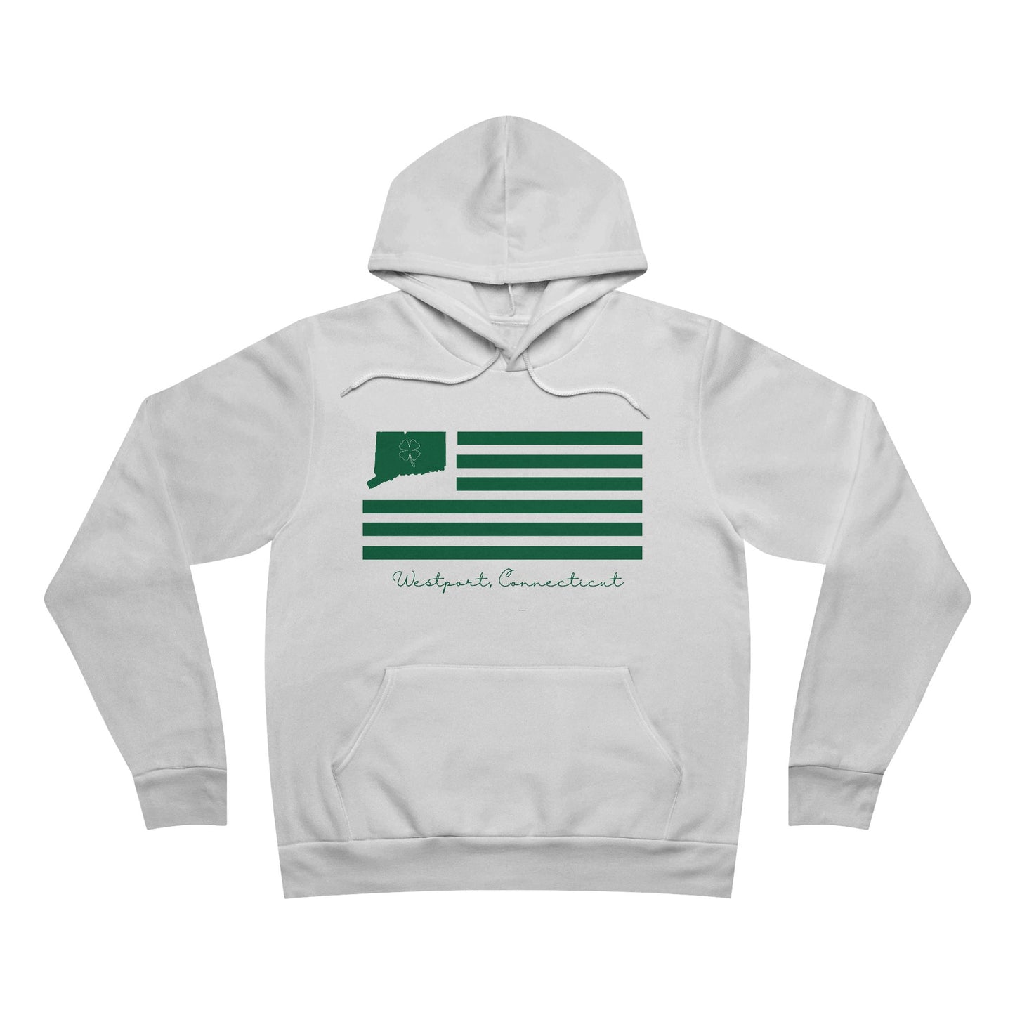 Westport Connecticut St Patrick’s Day Flag Unisex Sponge Fleece Pullover Hoodie