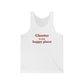 Chester is My Happy Place Unisex Jersey Tank Top