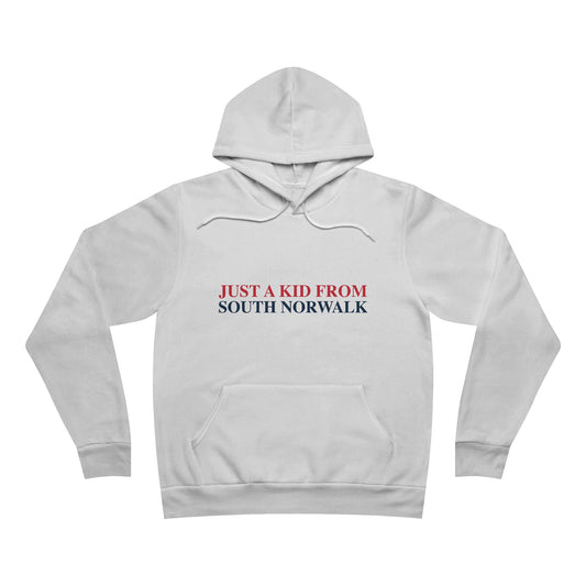 Just a kid from South Norwalk Unisex Sponge Fleece Pullover Hoodie