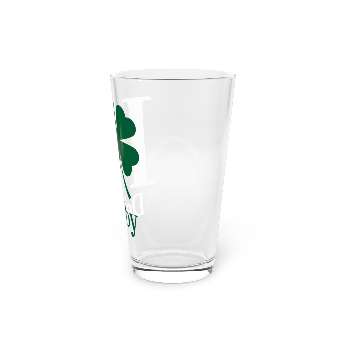 I Clover Derby Pint Glass, 16oz