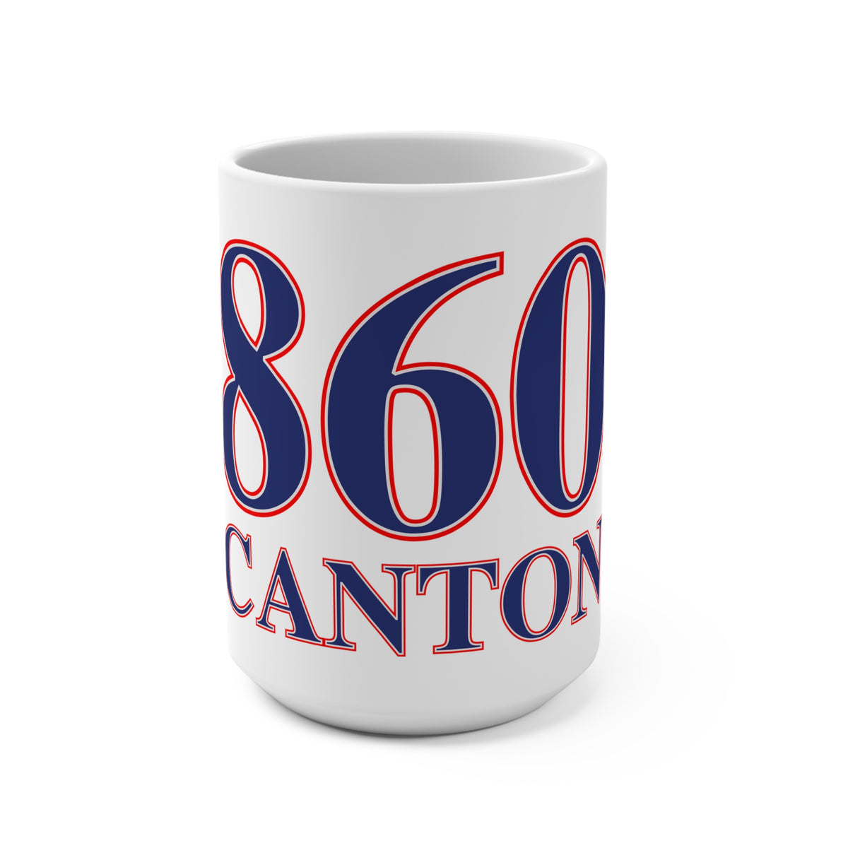 860 Canton Red, White & Blue Mug 15oz