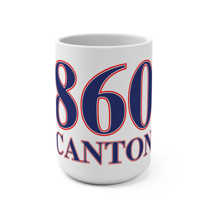 860 Canton Red, White & Blue Mug 15oz