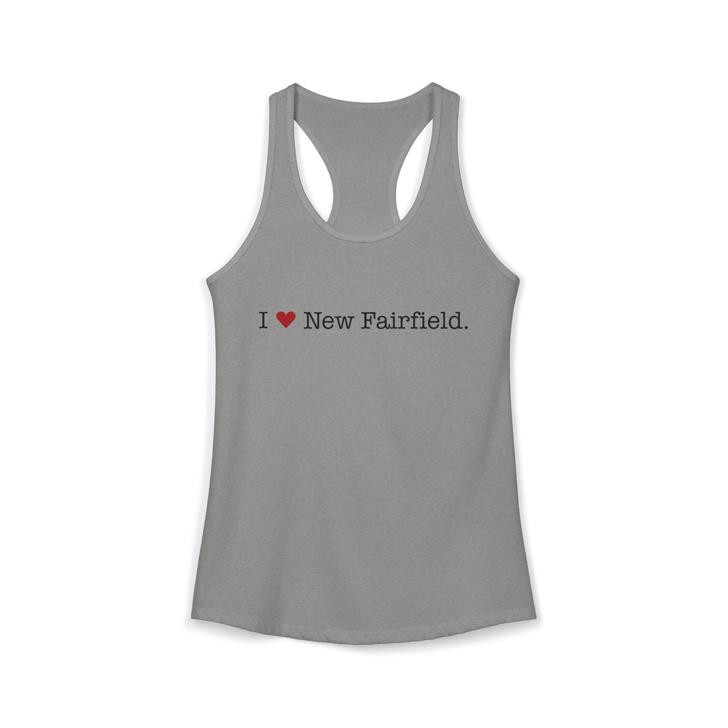 I Heart New Fairfield. Women's Ideal Racerback Tank Top