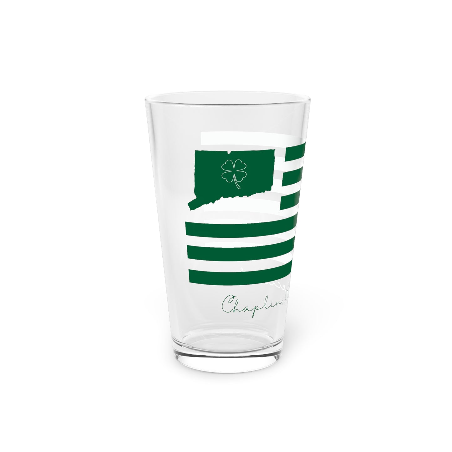 Chaplin Connecticut St. Patrick’s Day Flag Pint Glass, 16oz