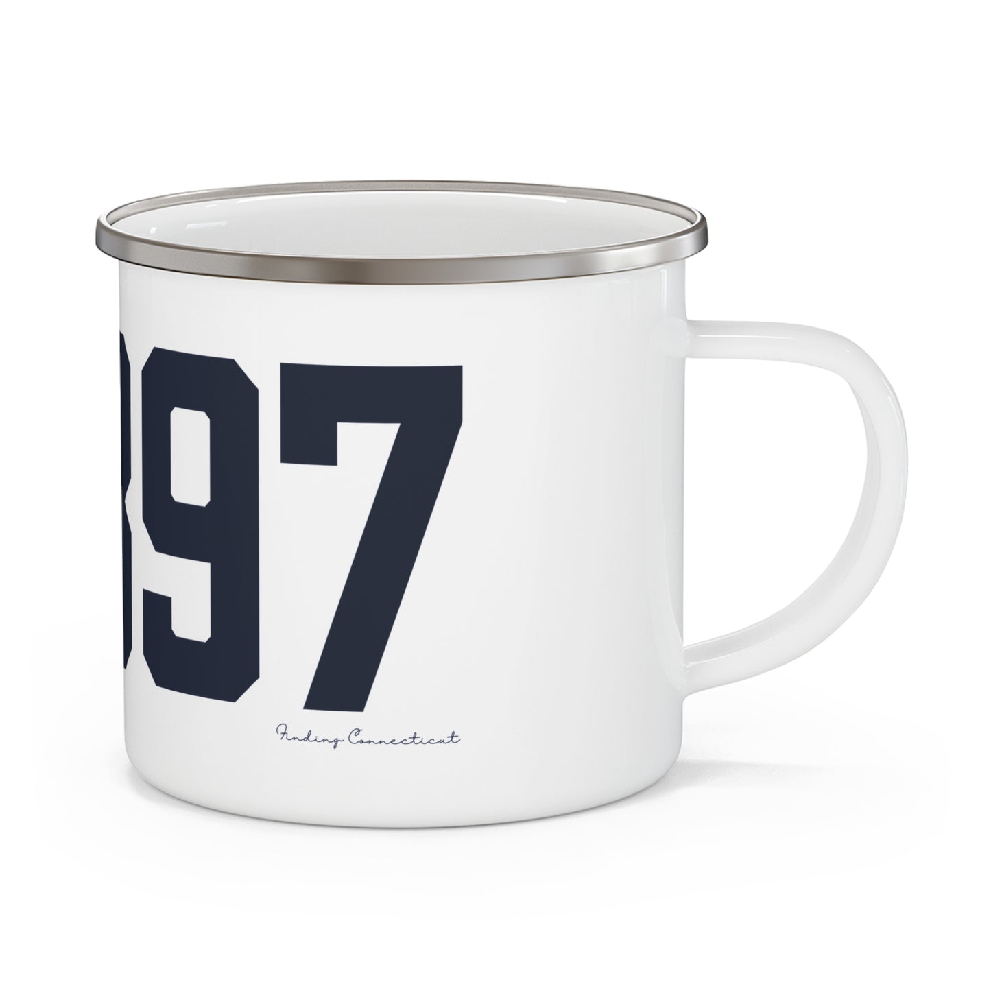 06897 Wilton Connecticut Zip Code Enamel Camping Mug