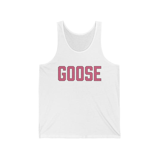Goose Zip Code - Pink & Black Unisex Jersey Tank Top
