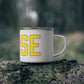 Goose Zip Code Yellow & Pink Enamel Camping Mug