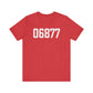 06877 Ridgefield CT Zip Code Unisex Jersey Short Sleeve T-Shirt