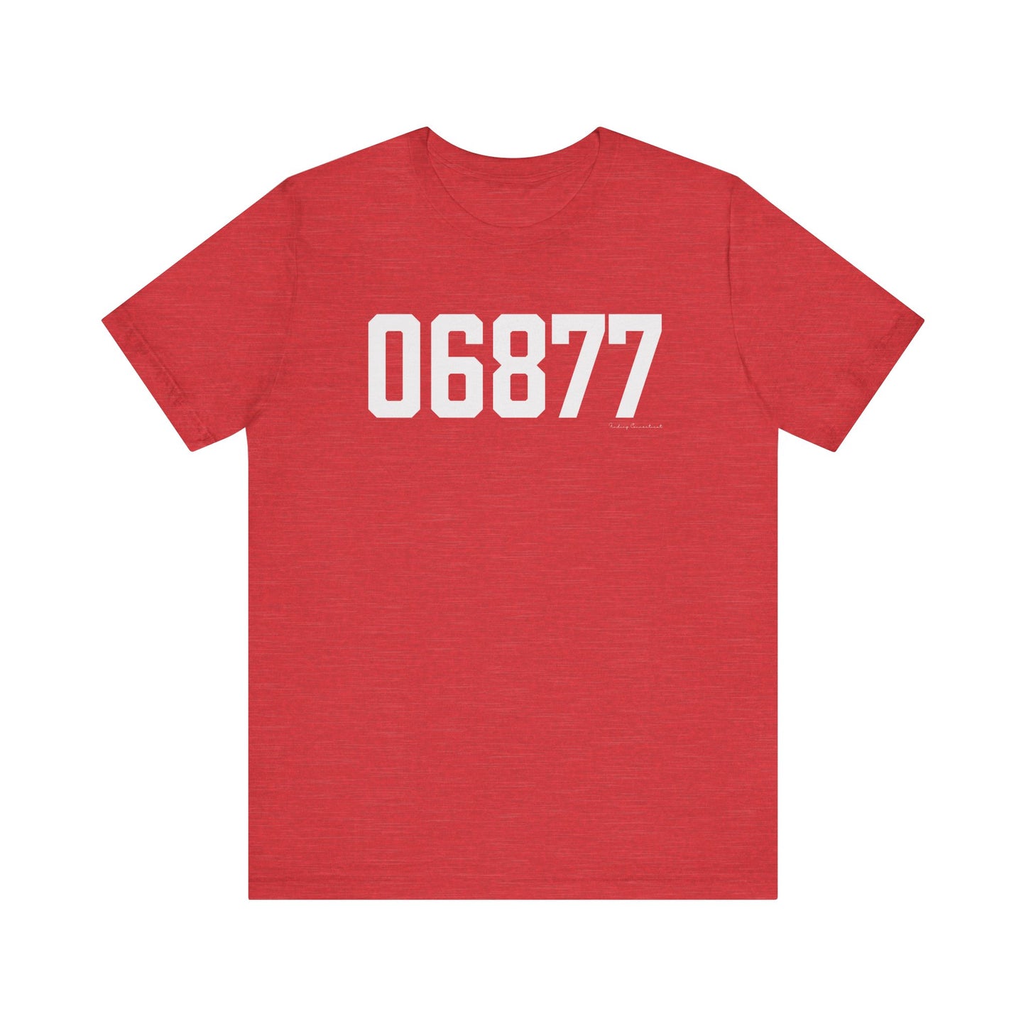 06877 Ridgefield CT Zip Code Unisex Jersey Short Sleeve T-Shirt