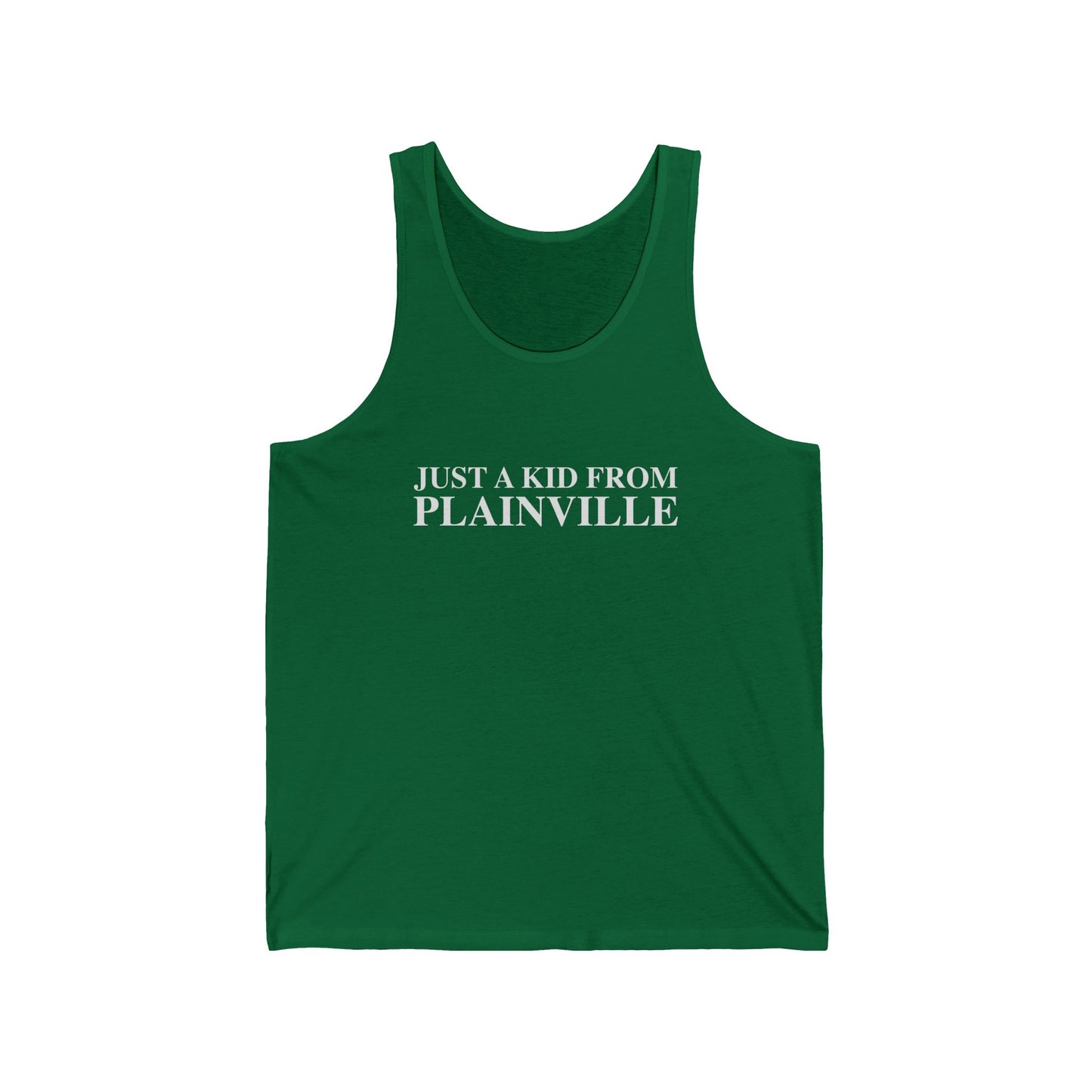 Just a kid from Plainville Unisex Jersey Tank Top