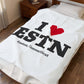 I Heart ESTN Velveteen Plush Blanket