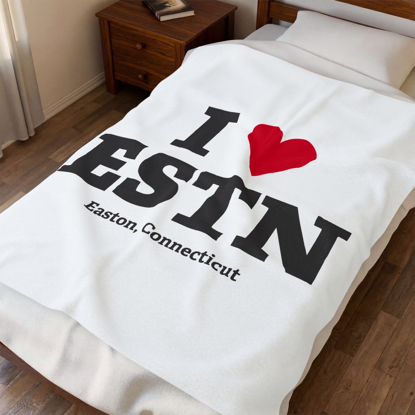 I Heart ESTN Velveteen Plush Blanket
