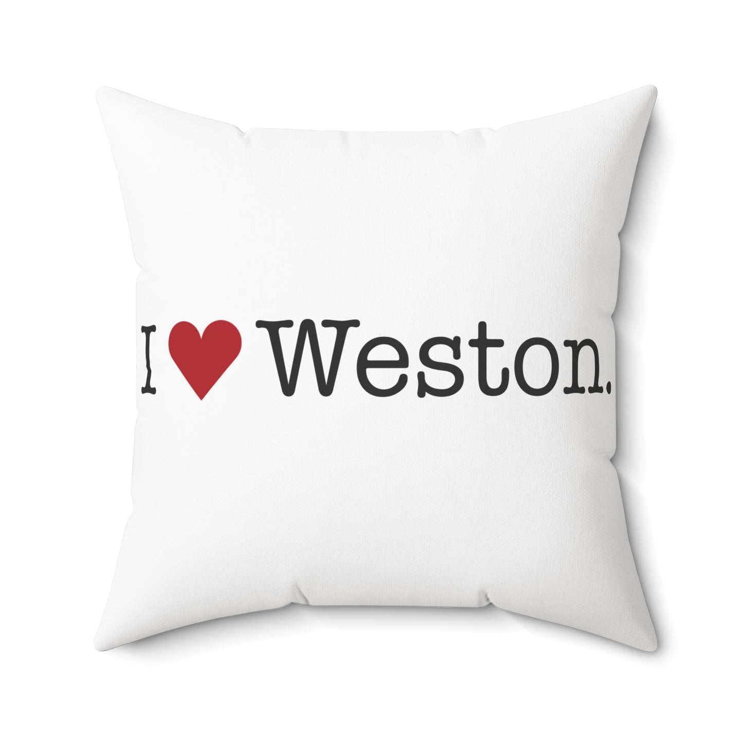 I Heart Weston. Spun Polyester Square Pillow