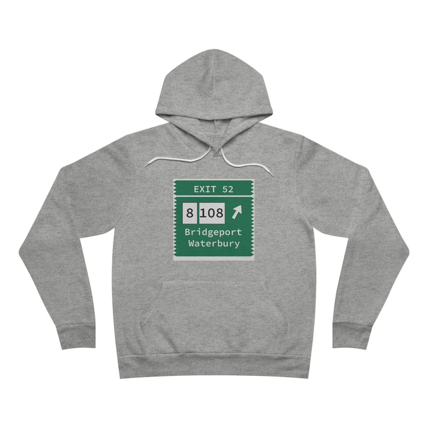 Vintage Merritt Parkway Exit 52 Sign Unisex Sponge Fleece Pullover Hoodie