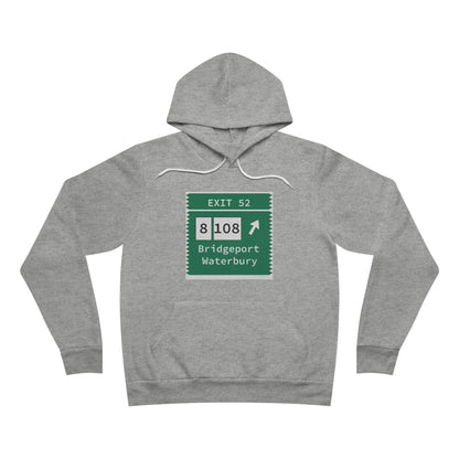 Vintage Merritt Parkway Exit 52 Sign Unisex Sponge Fleece Pullover Hoodie