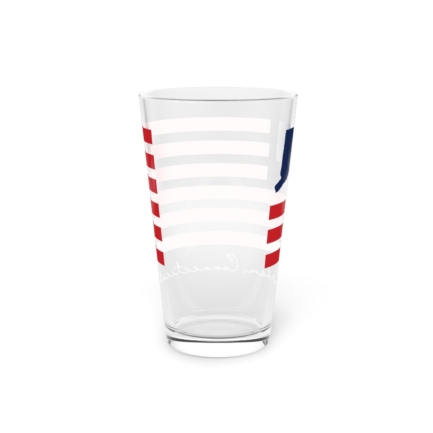 Durham Connecticut Flag Pint Glass, 16oz