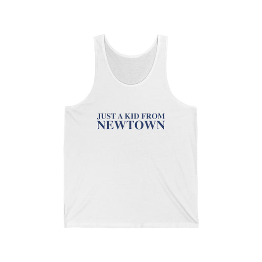 Just a kid from Newtown Unisex Jersey Tank Top