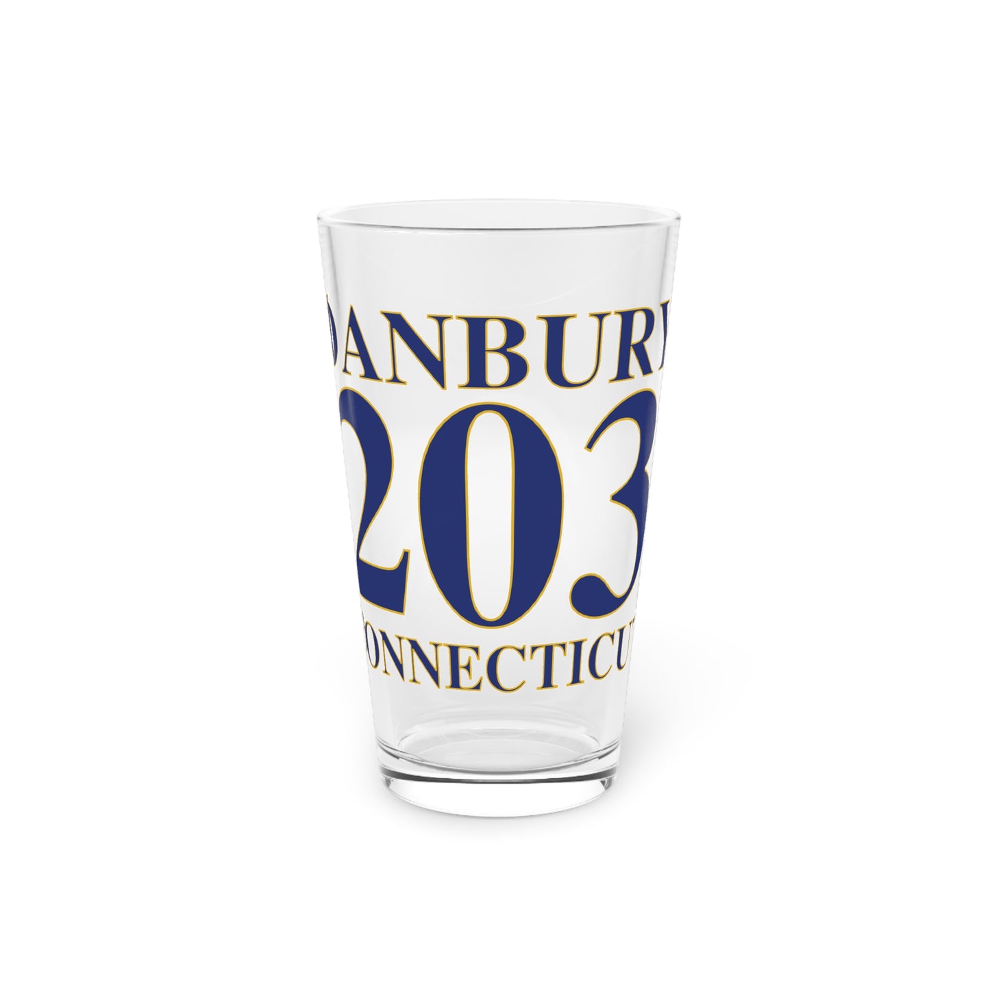 Danbury 203 Connecticut Pint Glass, 16oz