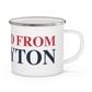Just a kid from Rowayton Enamel Camping Mug