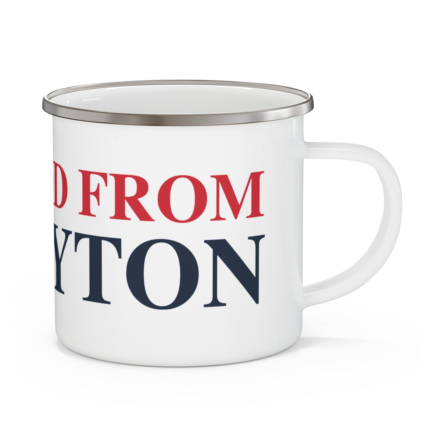 Just a kid from Rowayton Enamel Camping Mug