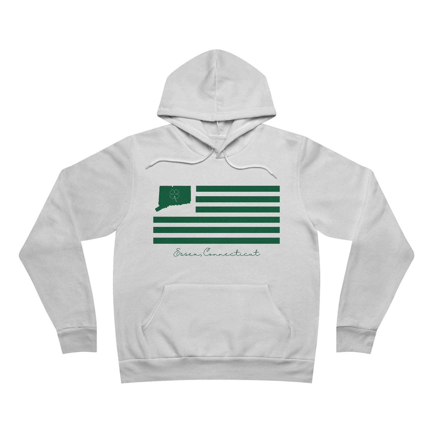 Essex Connecticut St. Patrick’s Day Flag Unisex Sponge Fleece Pullover Hoodie